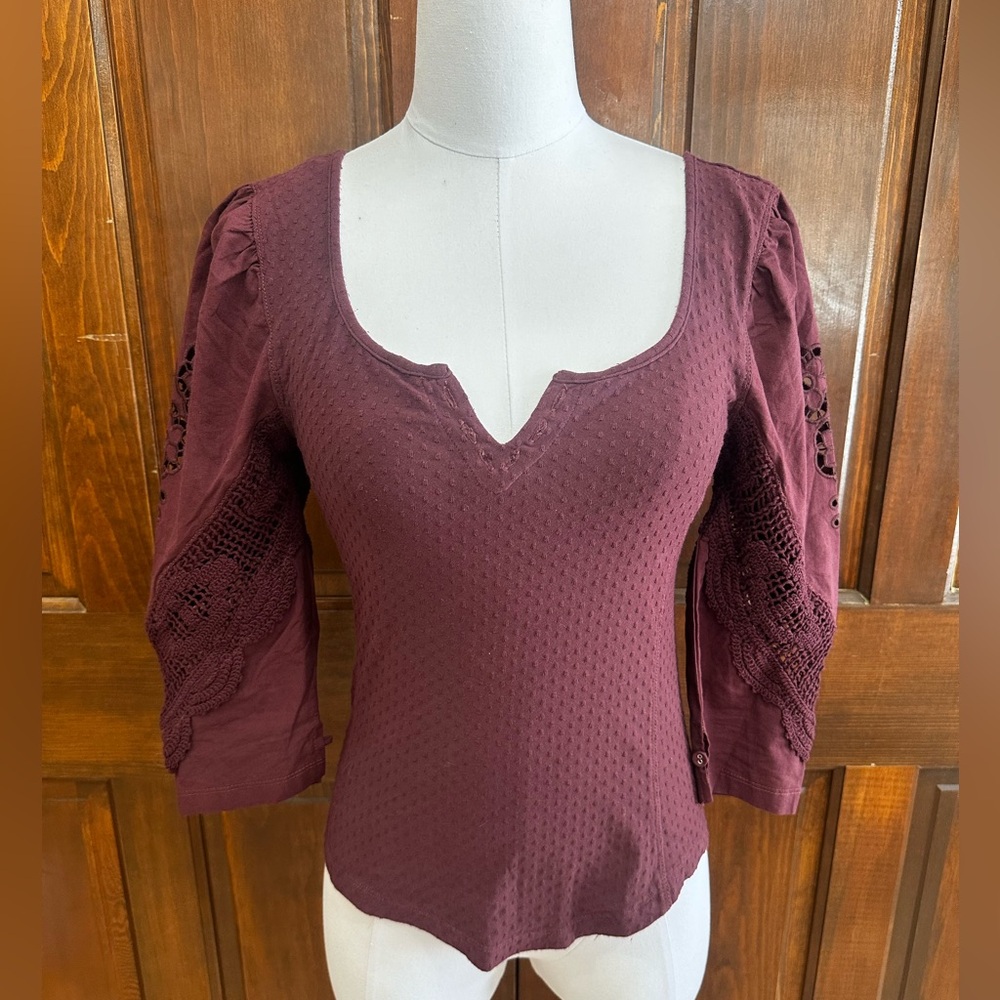 Free People Brunch Date Henley- Small